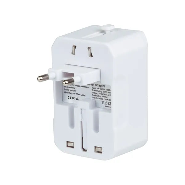 Universal Adapter w/ USB-A & USB-C Ports