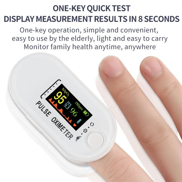 Colored Large Screen Fingertip Pulse Oximeter