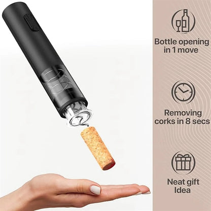 Electric Wine Bottle Opener Kit Gift Set with Foil Cutter