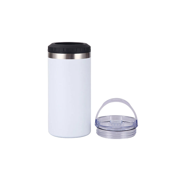 16oz Double Lid Stainless Steel Insulated Can Cooler