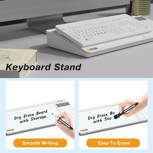Desktop Glass Whiteboard with Calculator