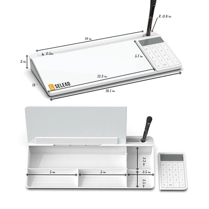 Desktop Glass Whiteboard with Calculator