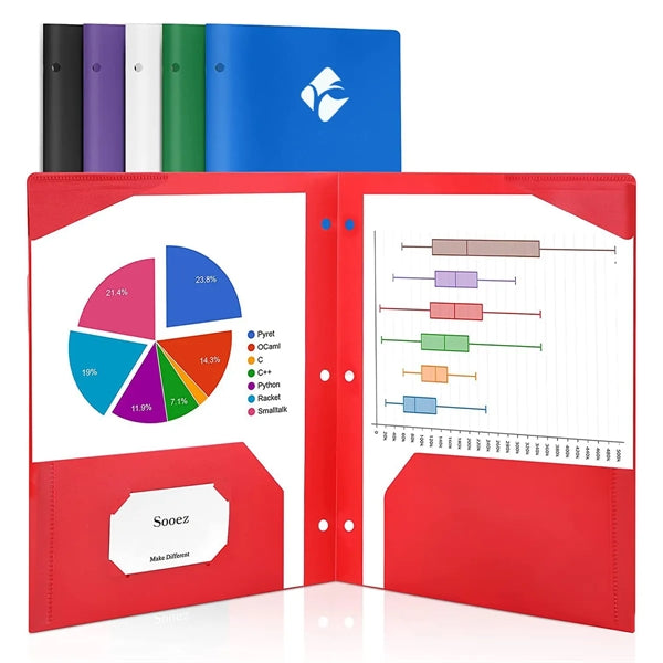 Plastic Folders with Pockets and Prongs