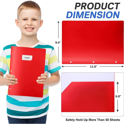 Plastic Folders with Pockets and Prongs