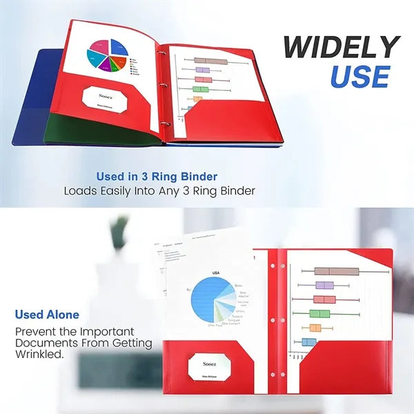 Plastic Folders with Pockets and Prongs