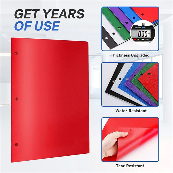 Plastic Folders with Pockets and Prongs