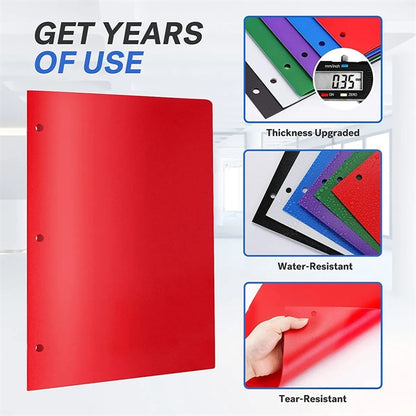 Plastic Folders with Pockets and Prongs