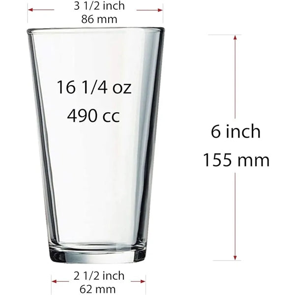 Beer Pint Glass 16oz