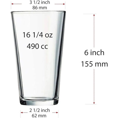 Beer Pint Glass 16oz