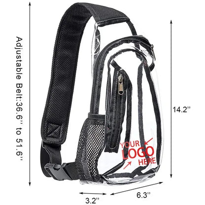 Transparent crossbody backpacks