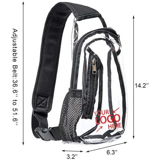 Transparent crossbody backpacks