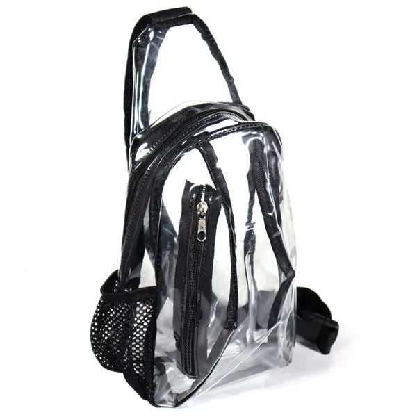 Transparent crossbody backpacks