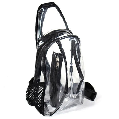 Transparent crossbody backpacks
