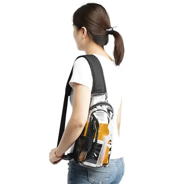 Transparent crossbody backpacks