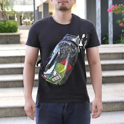 Transparent crossbody backpacks