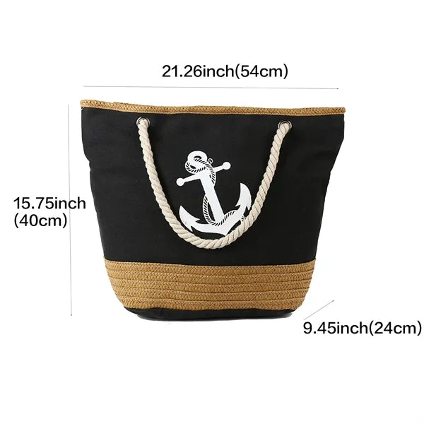 Summer Handbag Women Large Beach Tote Canvas Shoulder Bag