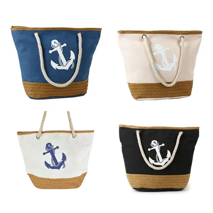 Summer Handbag Women Large Beach Tote Canvas Shoulder Bag