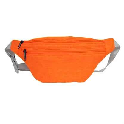 Waterproof 13"W x 6"H Heathered Fanny Packs w/ 3 Zippers