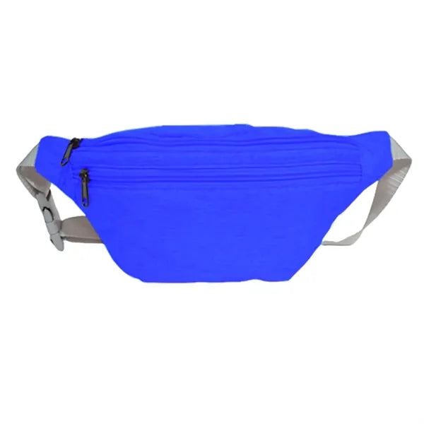 Waterproof 13"W x 6"H Heathered Fanny Packs w/ 3 Zippers