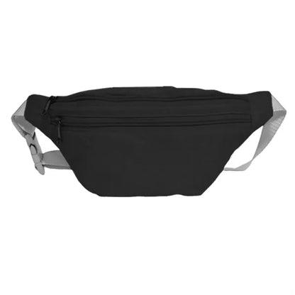 Waterproof 13"W x 6"H Heathered Fanny Packs w/ 3 Zippers