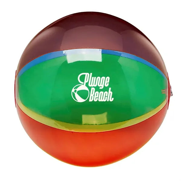 Translucent 16" Multi-Color Round Beach Ball