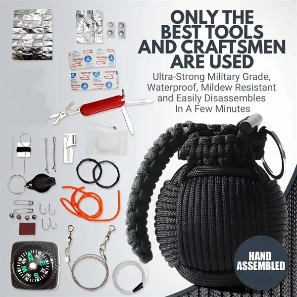 Survival Kit Paracord Grenade