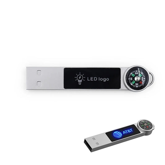 32G USB Flash Drive With Illuminated Logo