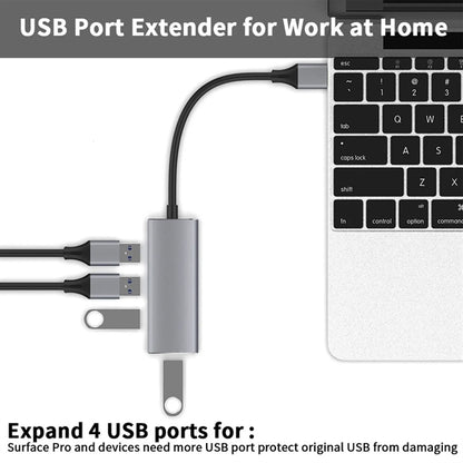 Multifunctional 4 Port USB Hub