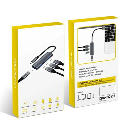 Multifunctional 4 Port USB Hub