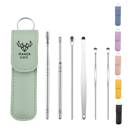 Earwax Cleaning Tool 6-Piece Set With PU Leather Case