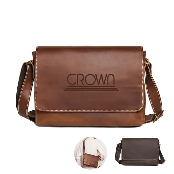 Men's Genuine Leather Messenger Bag