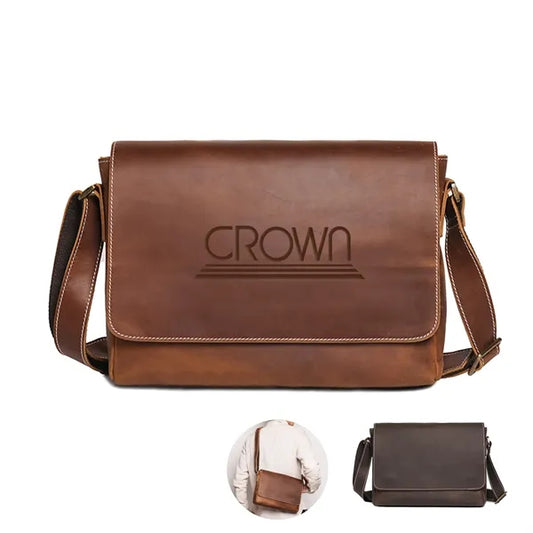 Men's Genuine Leather Messenger Bag