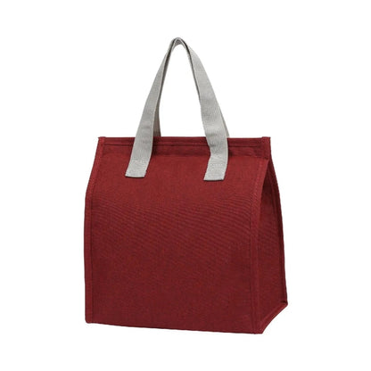 THERMAL INSULATED LUNCH COOLER TOTE BAG ( 9" x 10" x 5" )