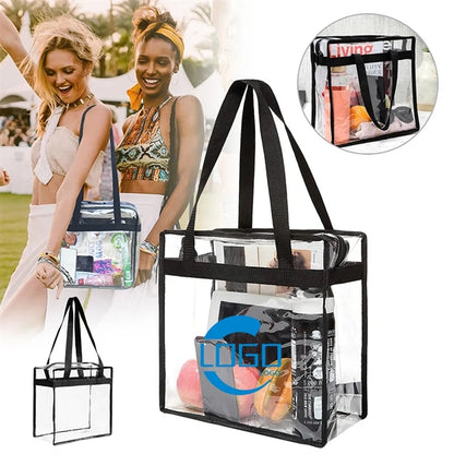 Clear Tote Bag with Zipper