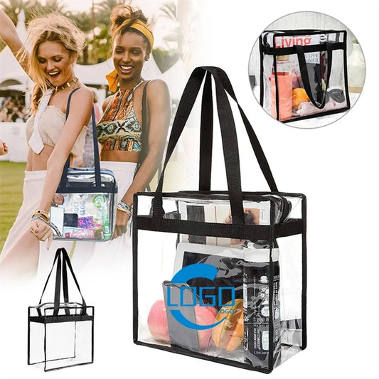 Clear Tote Bag with Zipper