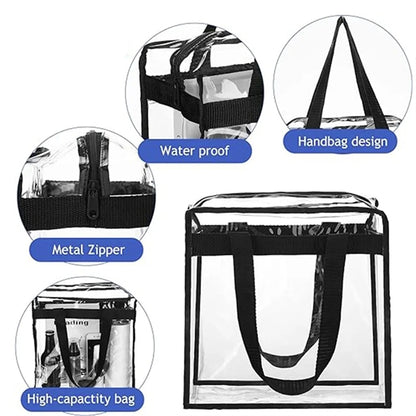 Clear Tote Bag with Zipper
