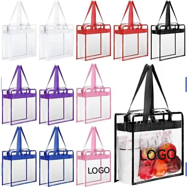 Clear Tote Bag with Zipper