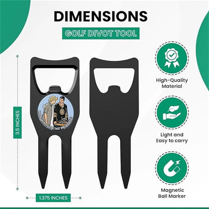 6-in-1 Bottle Opener Senior Golf Divot Tool Aluminum Alloy