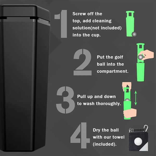 Golf Ball Washer Cleaner Cup with Towel