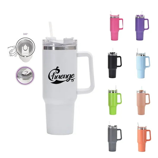 40Oz Stainless Steel Tumbler With Straw