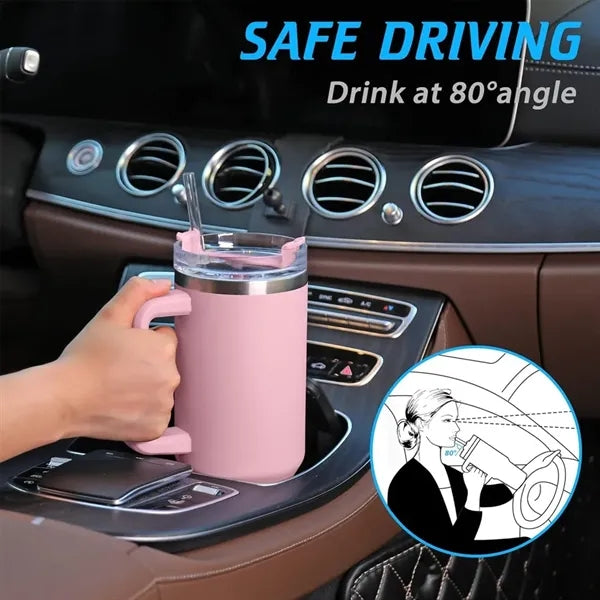 40Oz Stainless Steel Tumbler With Straw