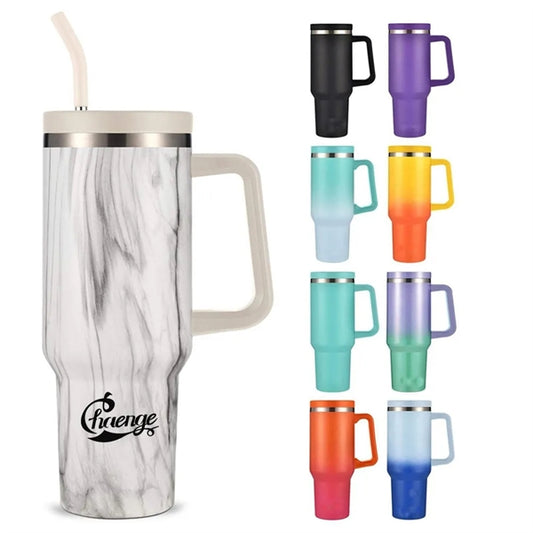 40 Oz Tumbler With Handle And Straw