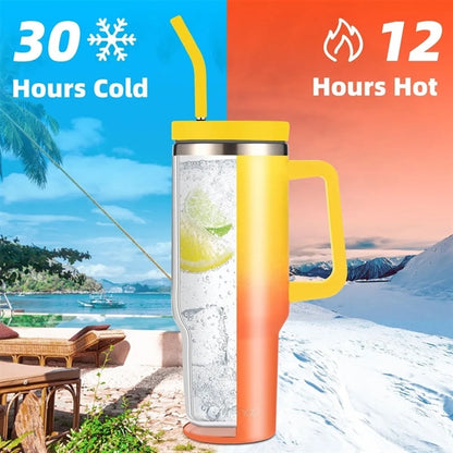 40 Oz Tumbler With Handle And Straw