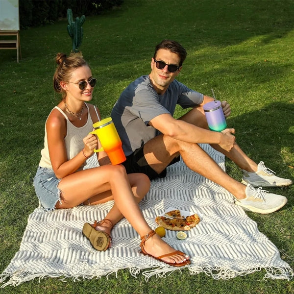 40 Oz Tumbler With Handle And Straw