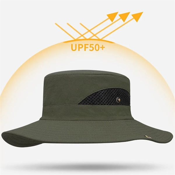 Upf 50 Uv Wide Brim Bucket Protection Sun Hat