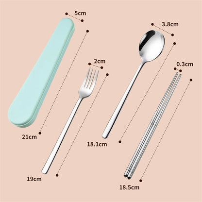 Travel Utensils with Case 304 Stainless Steel