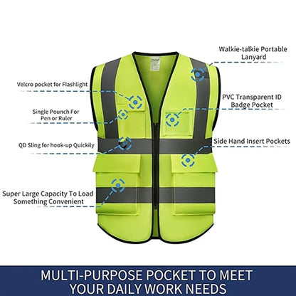 Reflective Sleeveless Work Vest