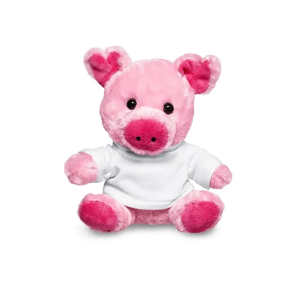 7" Plush Pig With T-Shirt