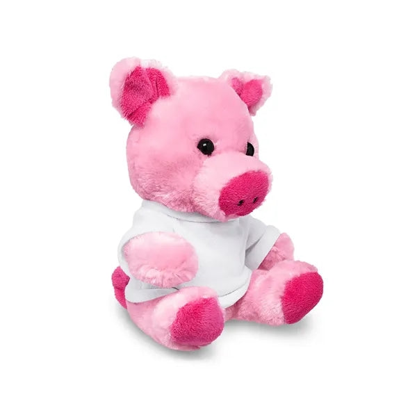 7" Plush Pig With T-Shirt
