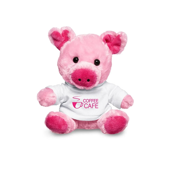 7" Plush Pig With T-Shirt